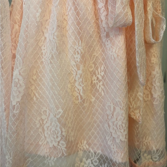 NWT Francesca's pink sheer lace babydoll long sleeve top fairy core size S - Picture 12 of 16
